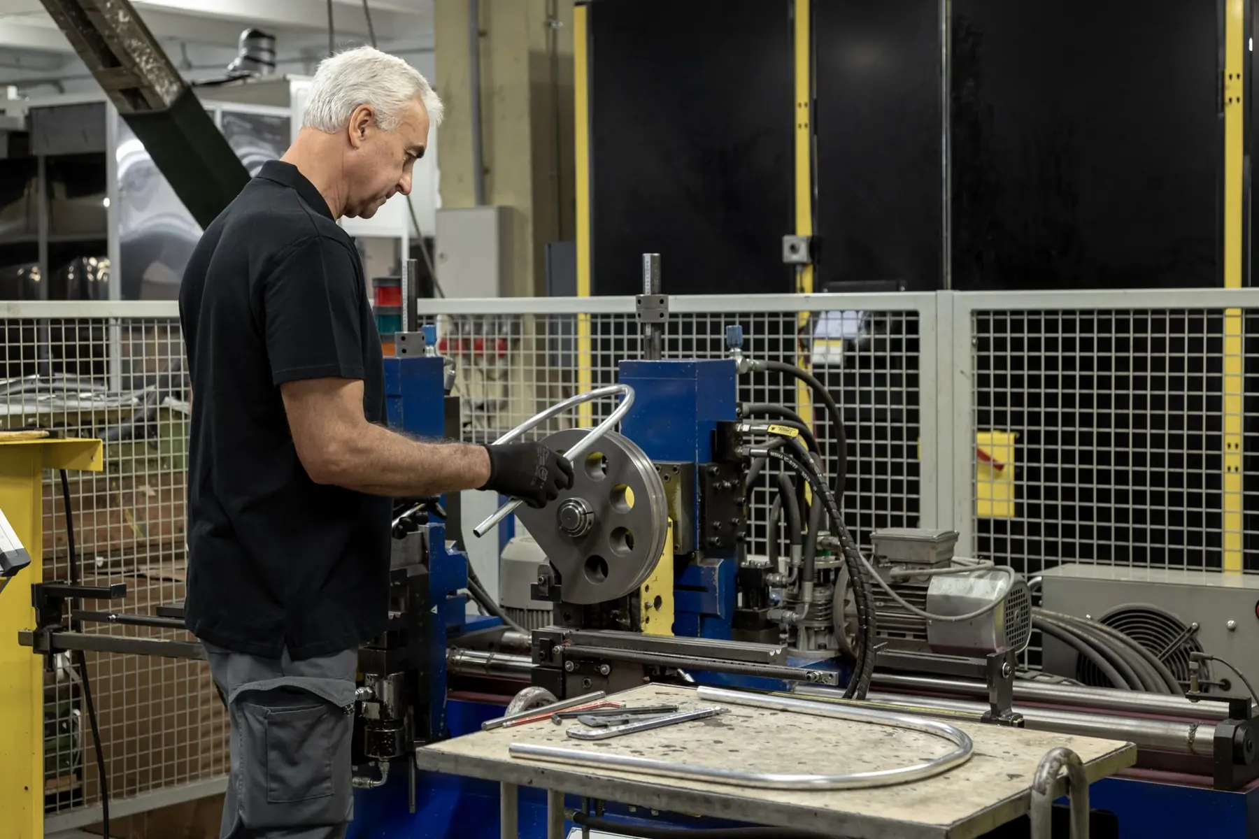Frame tube bending